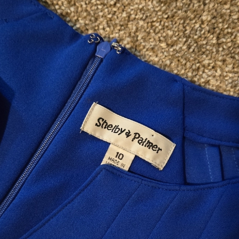 Shelby & Palmer Royal Blue Midi Dress Size 10 - Picture 4 of 8